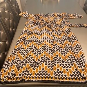 Blue and yellow dress